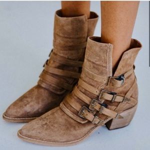 Free People Suede Bootie FLAWED